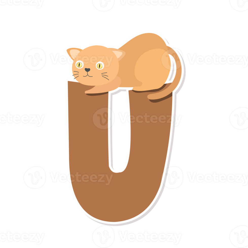 gatto alfabeto cartone animato png