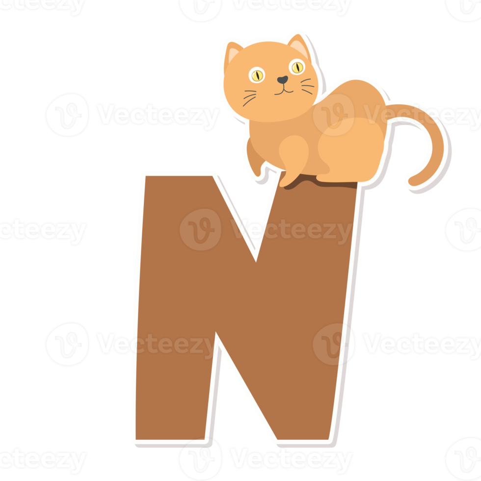 cat alphabet cartoon png