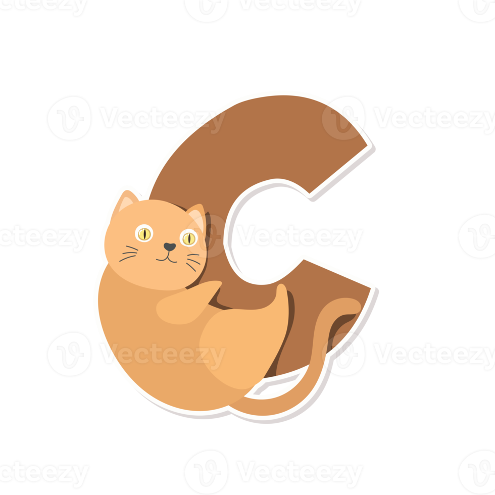 cat alphabet cartoon png