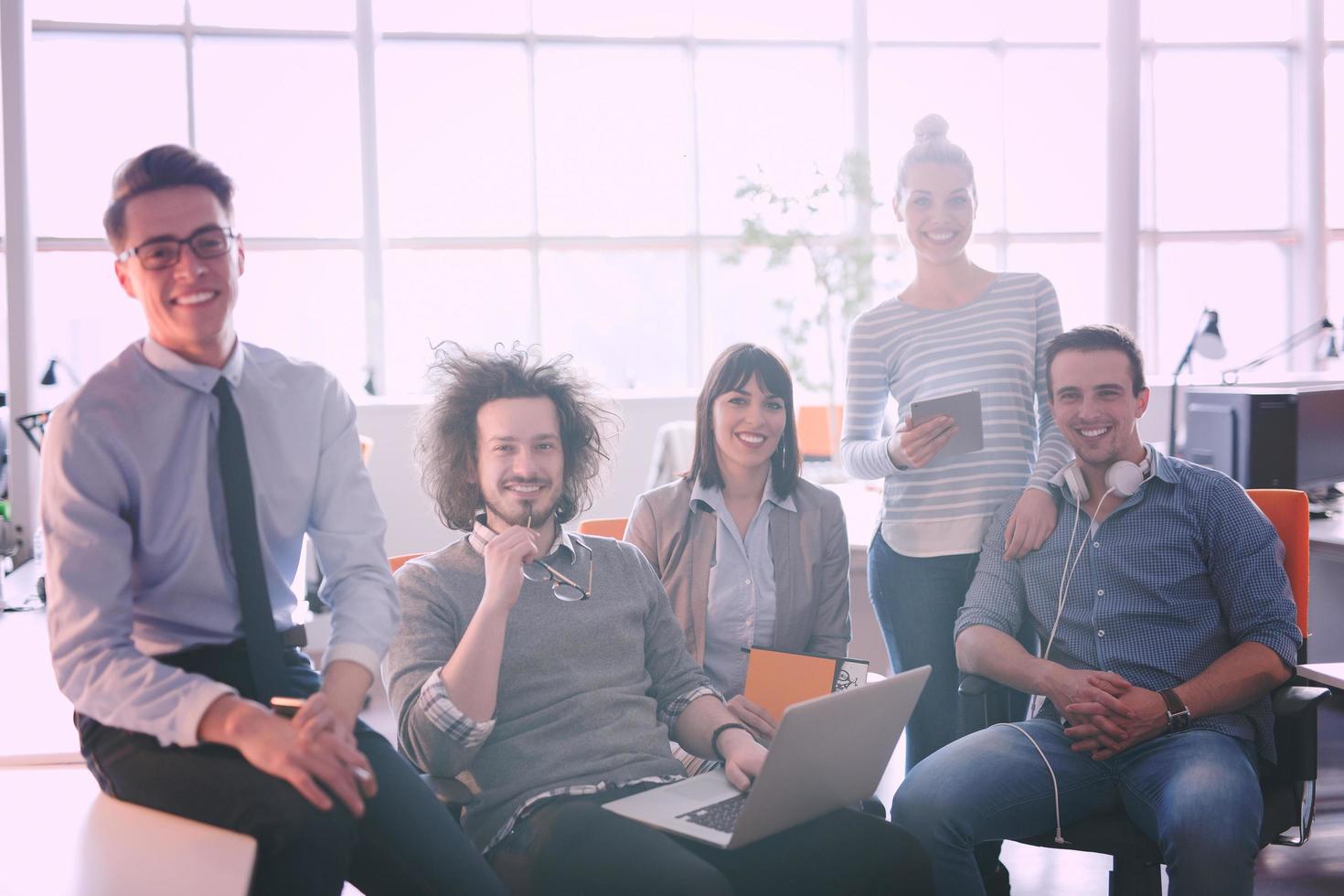 Portrait of a business team At A Meeting photo