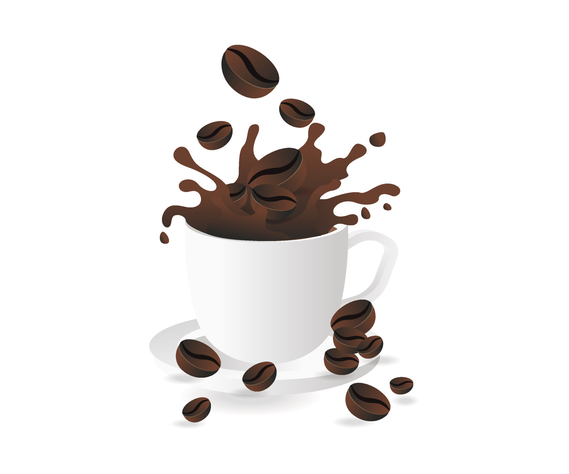 Splash of milk coffee 12446262 Vector Art at Vecteezy