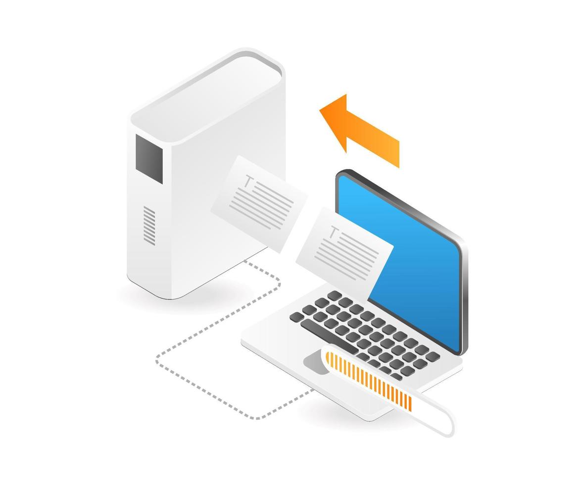 Recovery data memory server vector