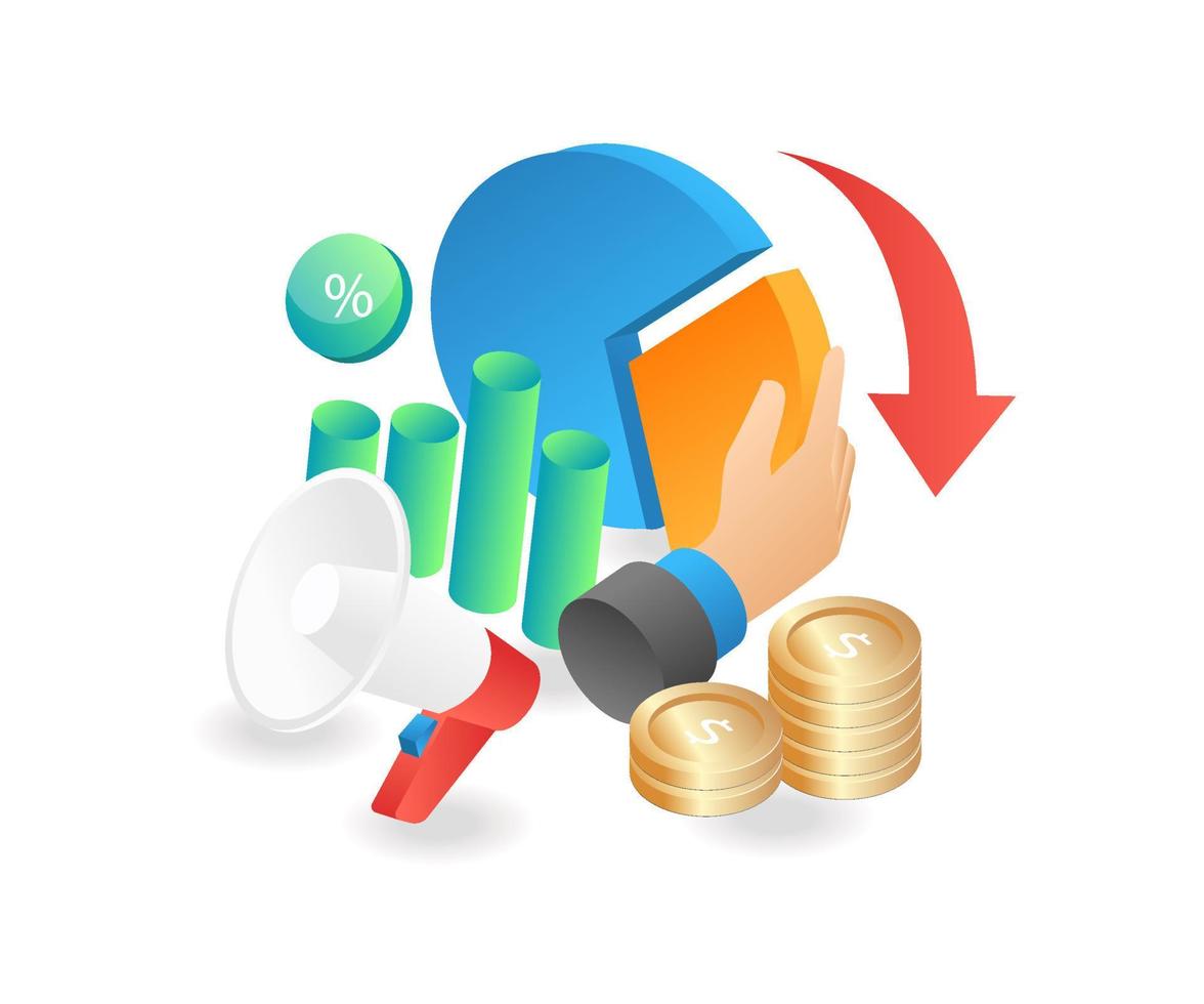 Investment business profit sharing campaign vector