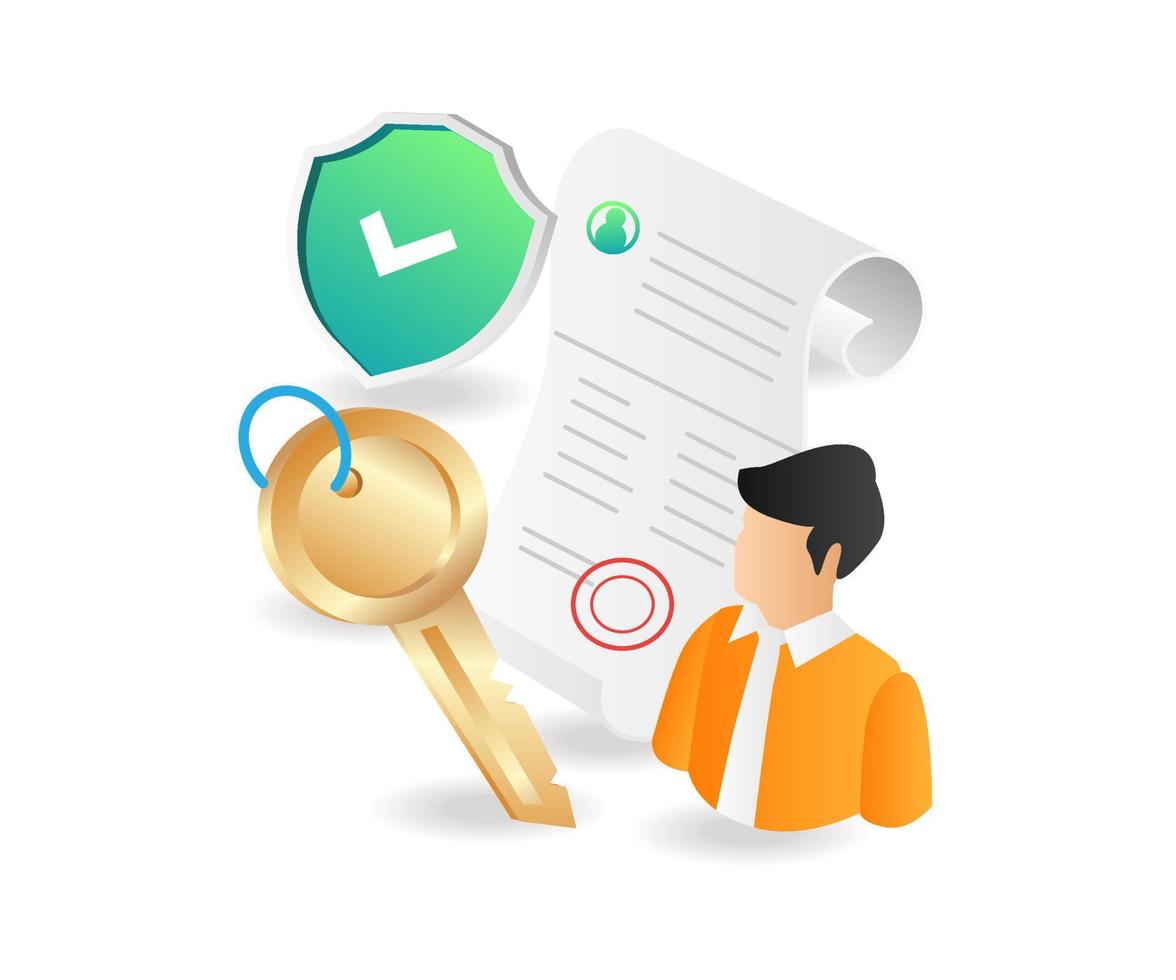 Personal data security on paper vector