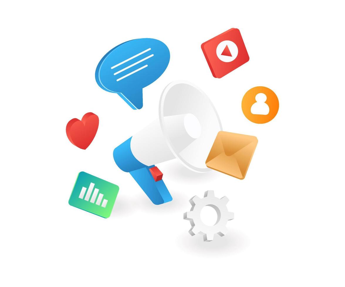 Digital marketing strategy campaign vector