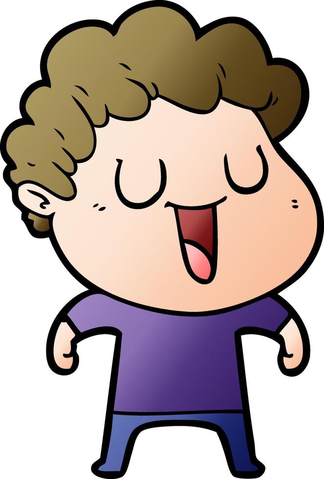 laughing cartoon man vector