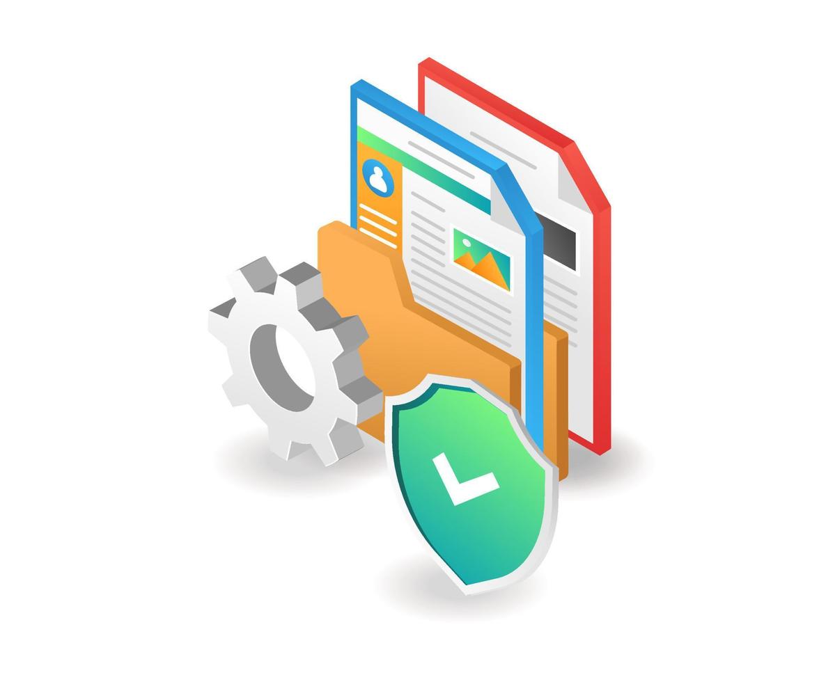 Folder data security vector