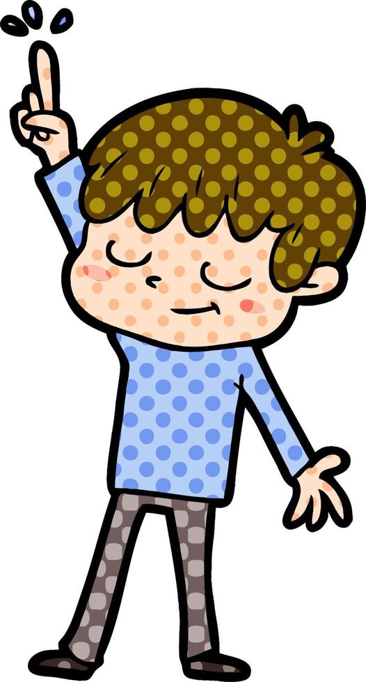 cartoon happy boy vector