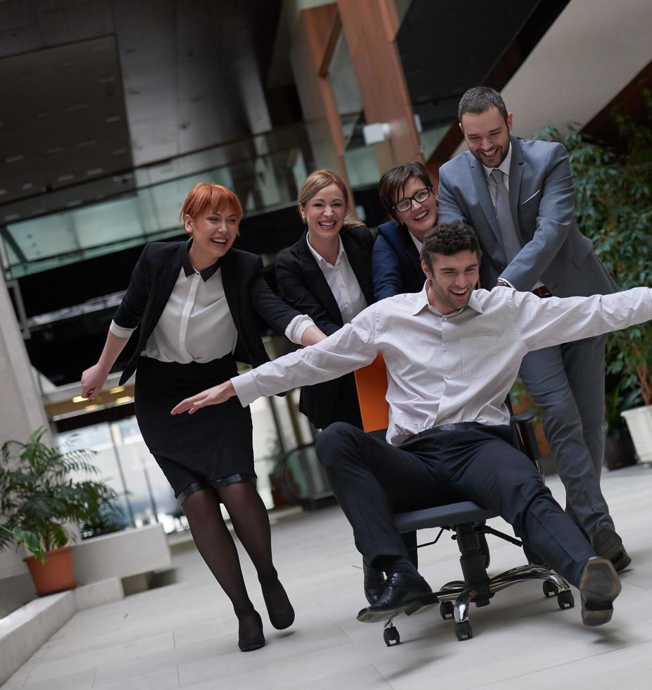 business people group have fun photo