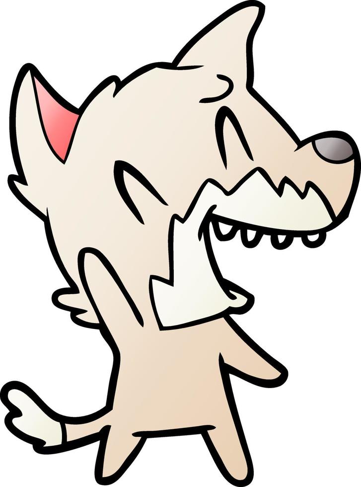 laughing fox cartoon vector