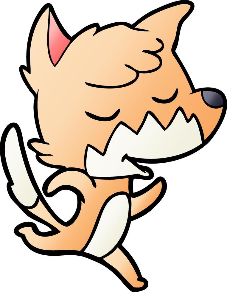 friendly cartoon fox vector