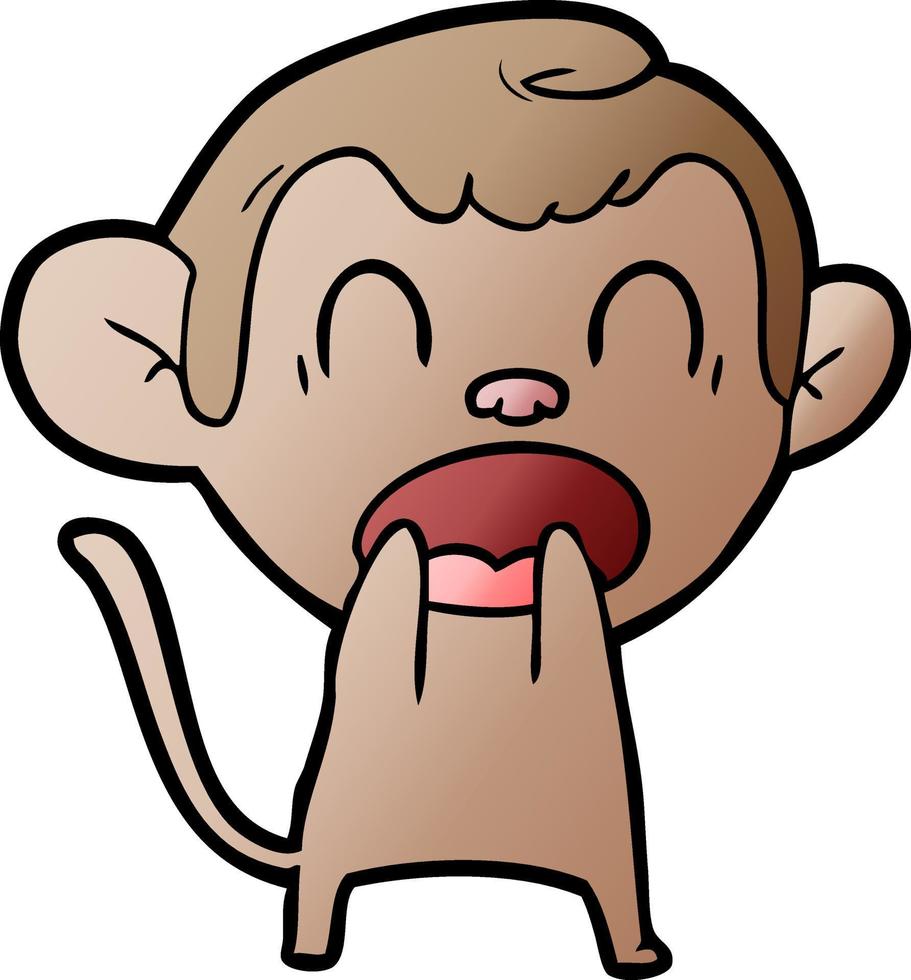 shouting cartoon monkey 12447539 Vector Art at Vecteezy