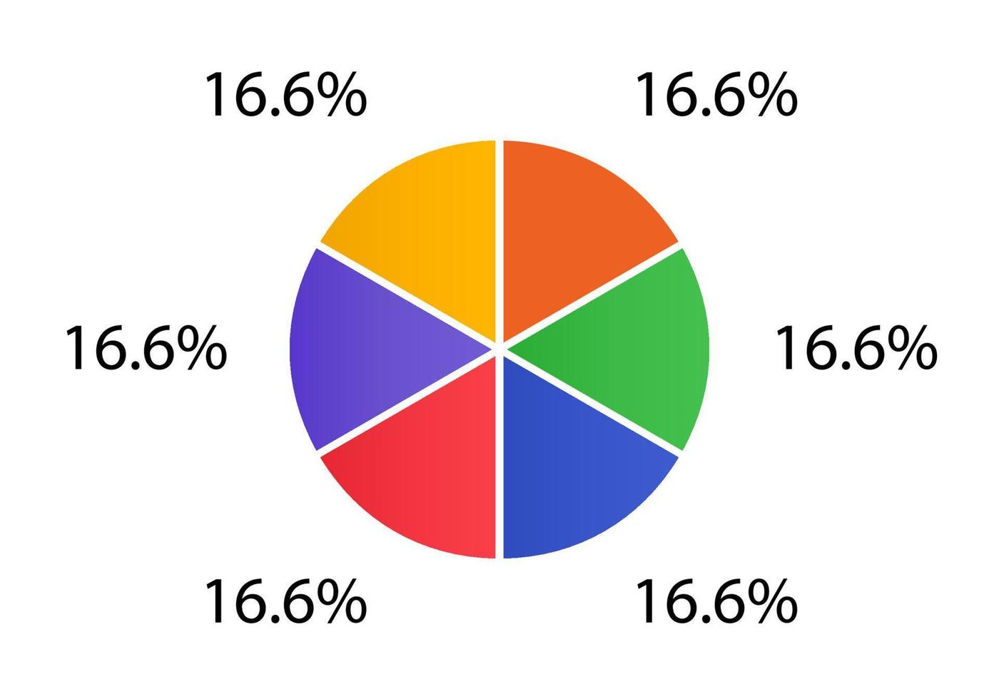 Cycle diagram for infographics.  2d pie chart. vector