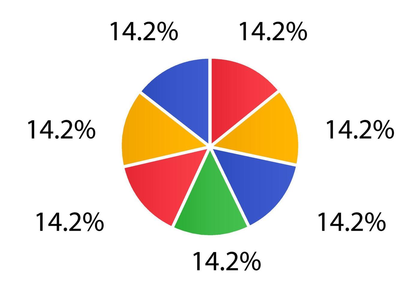 Cycle diagram for infographics.  2d pie chart. vector