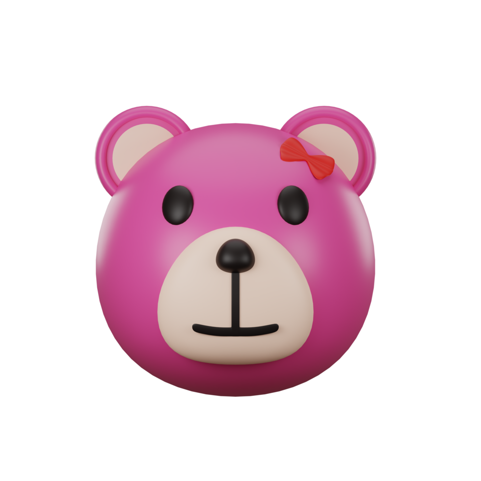 3d avatar profilo orso ragazza png