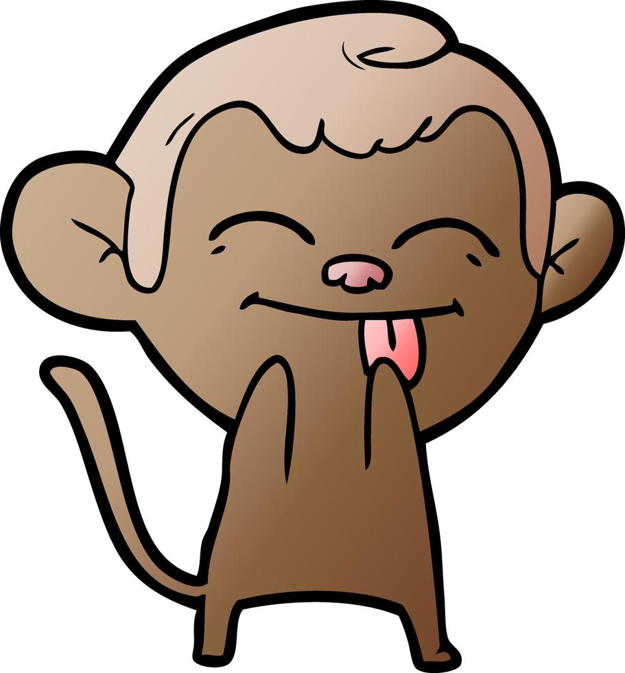 funny cartoon monkey vector