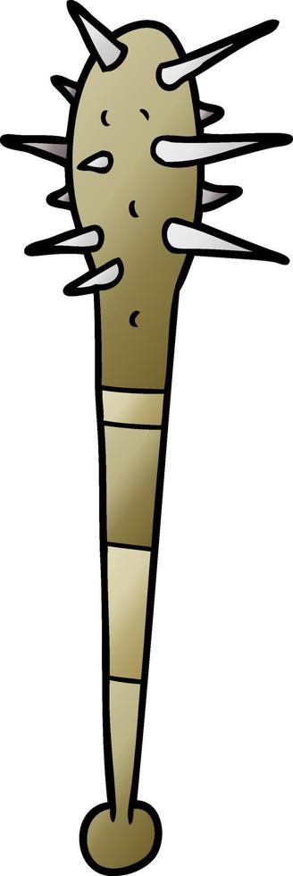 cartoon bat with nails vector