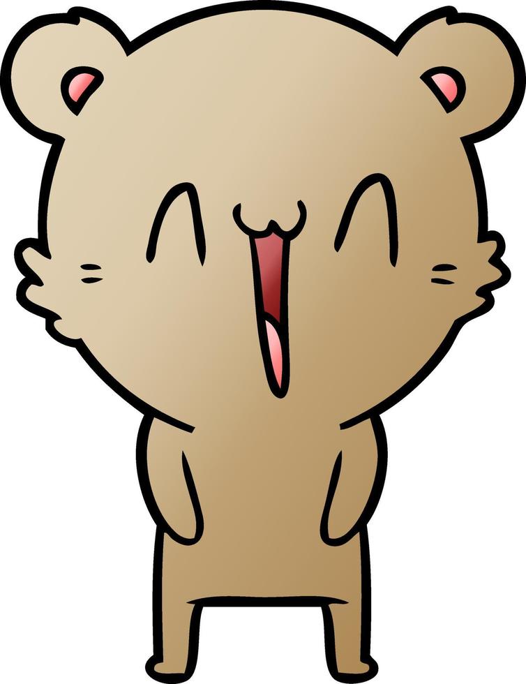 dibujos animados de oso feliz vector