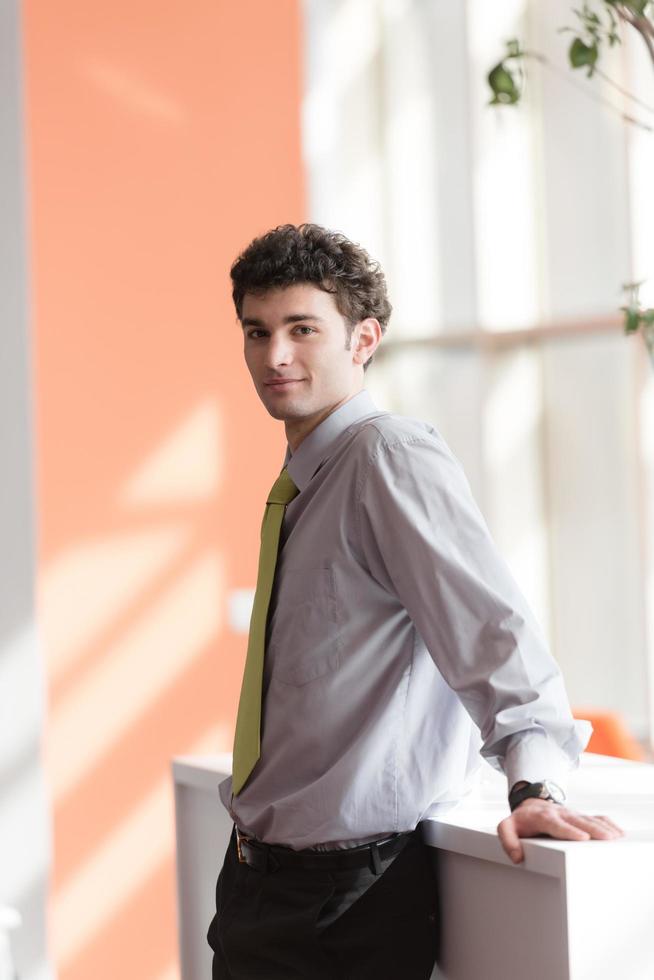 portrait of young business man at office photo