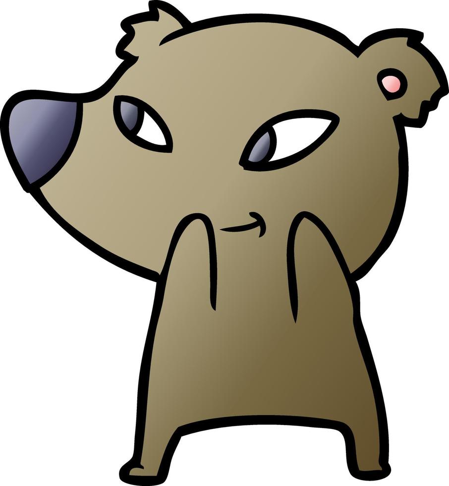 lindo oso de dibujos animados vector