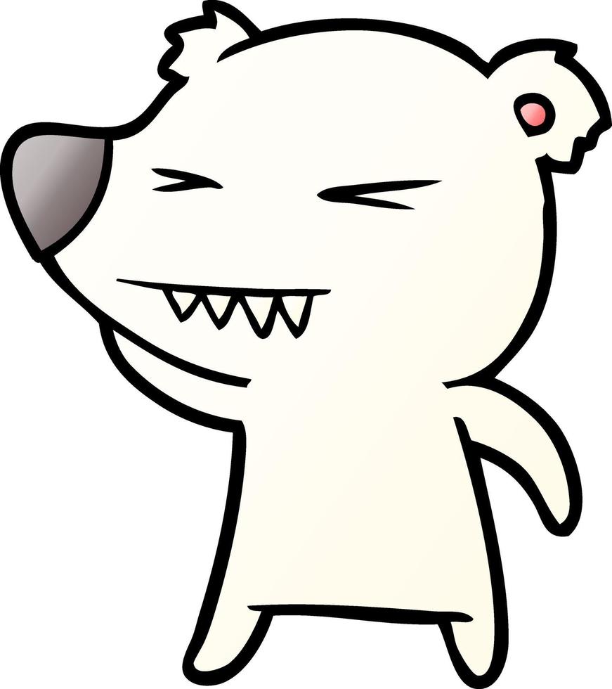 angry polar bear cartoon vector