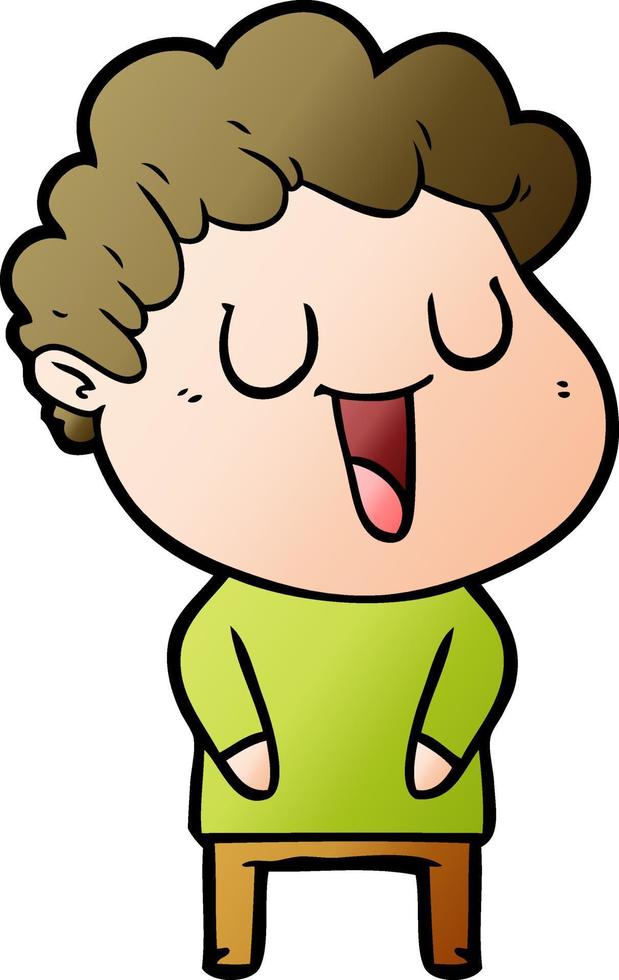 laughing cartoon man vector