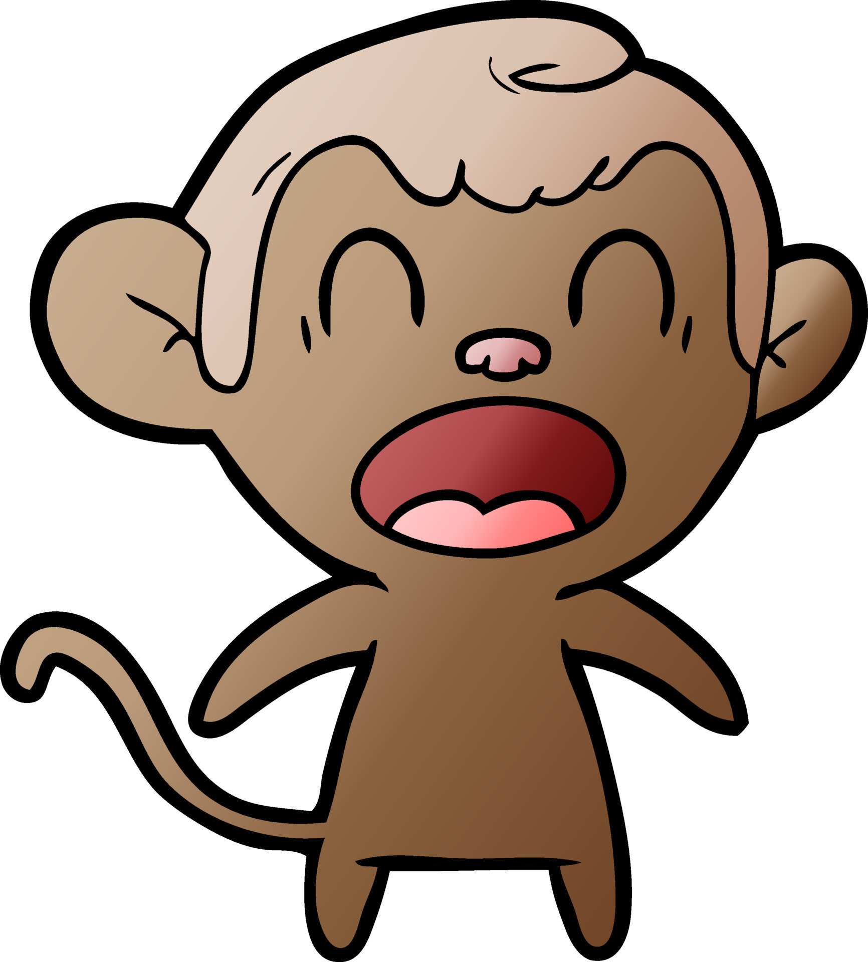 shouting cartoon monkey 12448295 Vector Art at Vecteezy