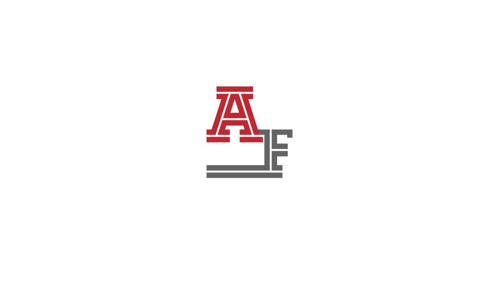 alfabeto letras iniciales monograma logo af vector