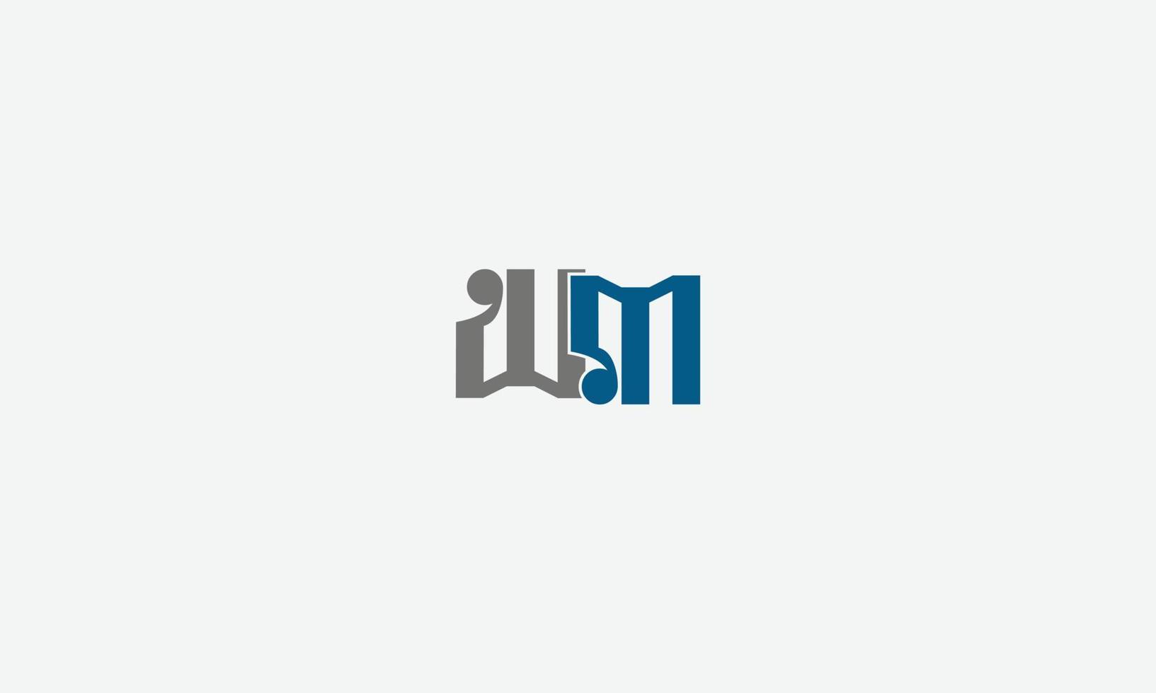 Alphabet letters Initials Monogram logo WM vector