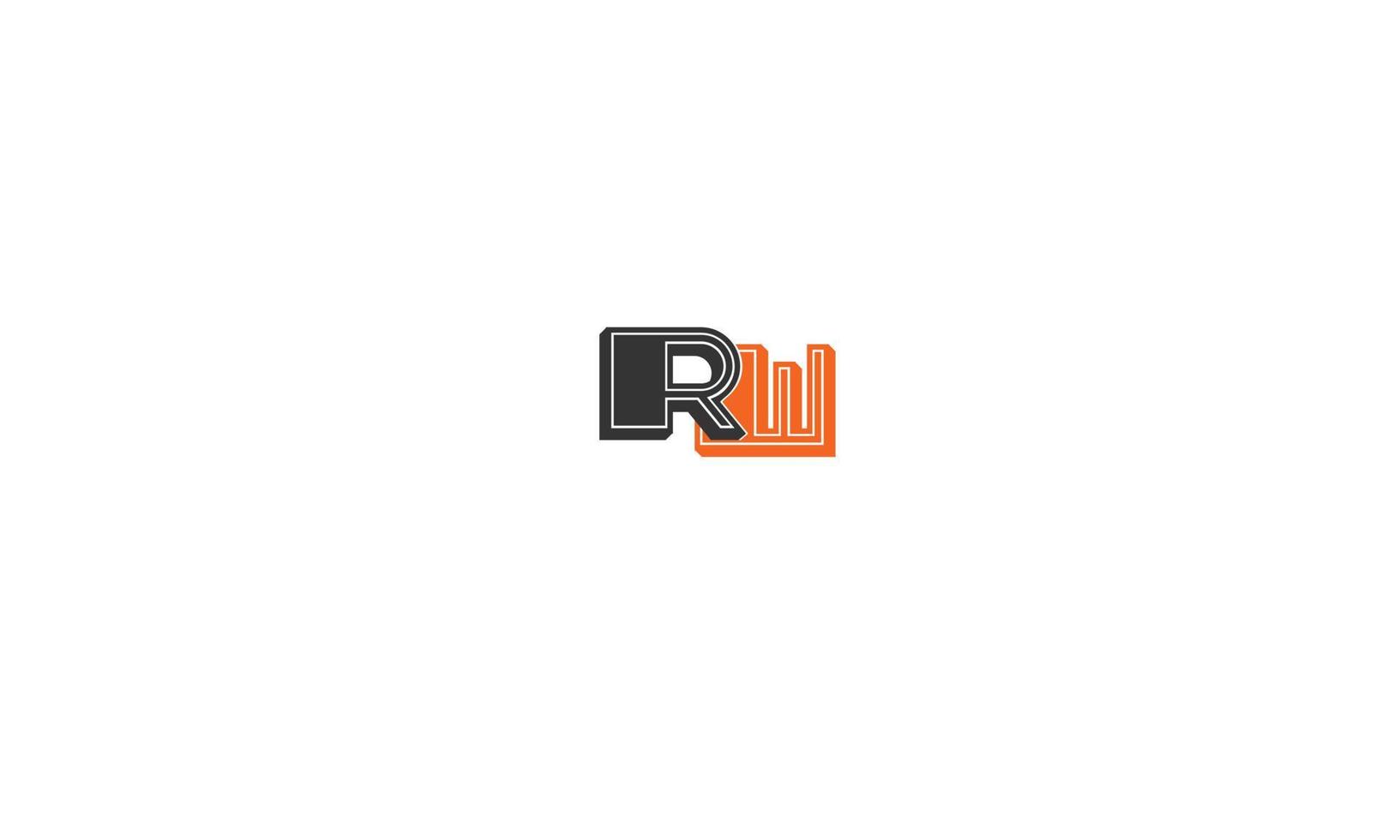 Alphabet letters Initials Monogram logo RW, WR, R and W vector