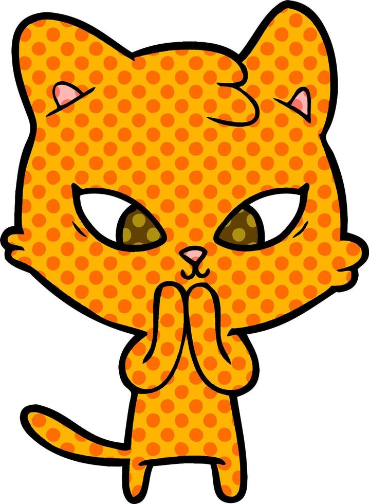 cute cartoon cat vector