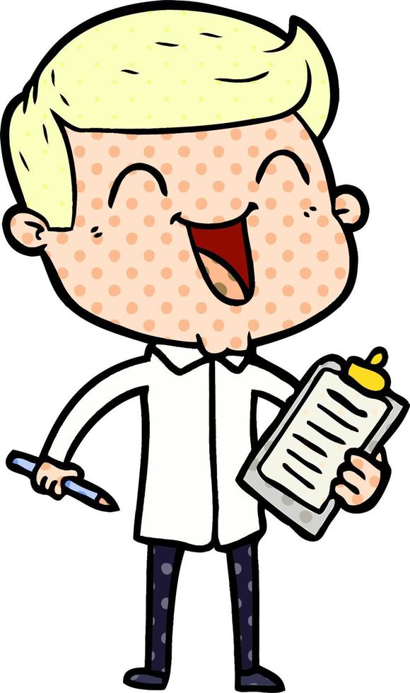 cartoon happy man vector