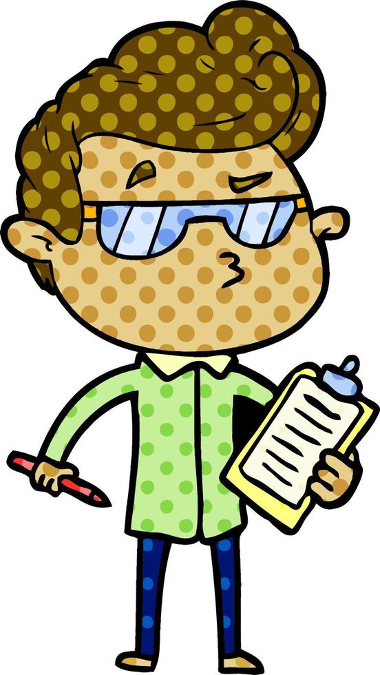 cartoon cool guy vector