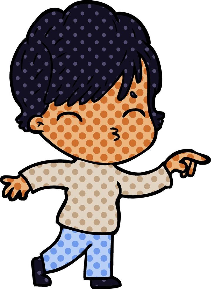 cartoon woman thinking vector