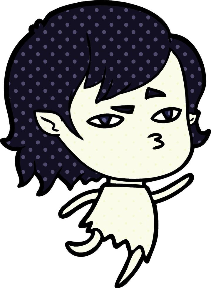 cartoon vampire girl vector