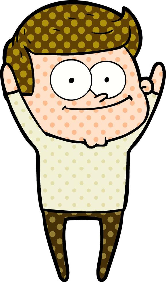cartoon happy man vector
