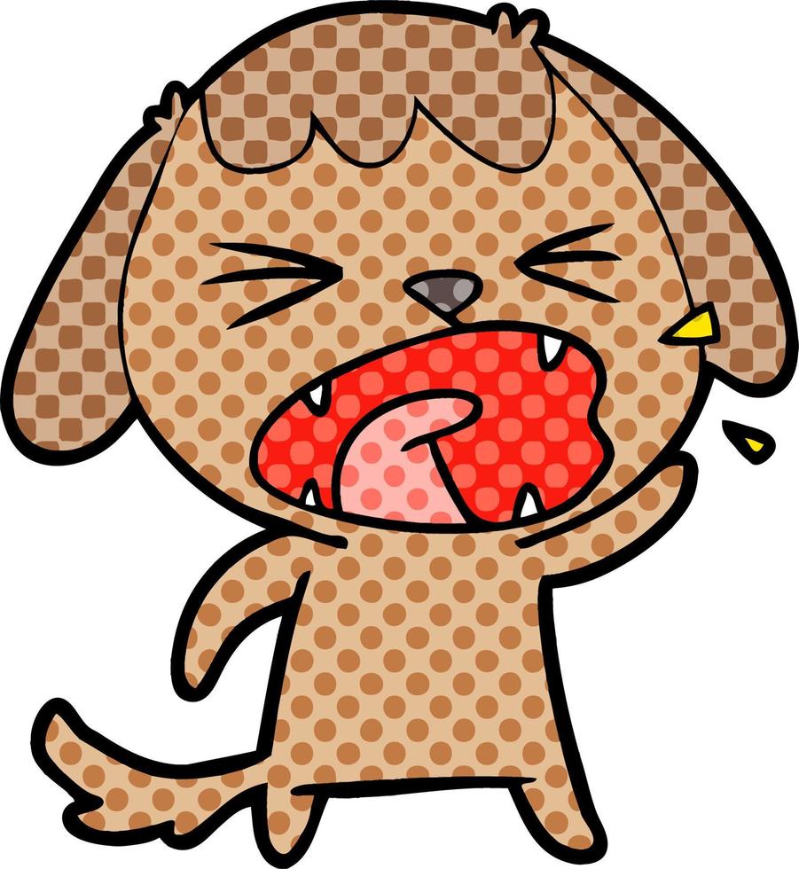 cute cartoon dog barking vector