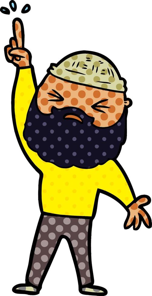 cartoon man with beard vector