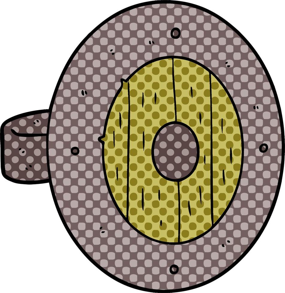 viking shield cartoon vector