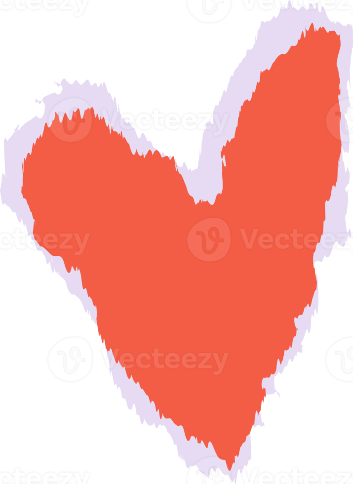 paper heart element png