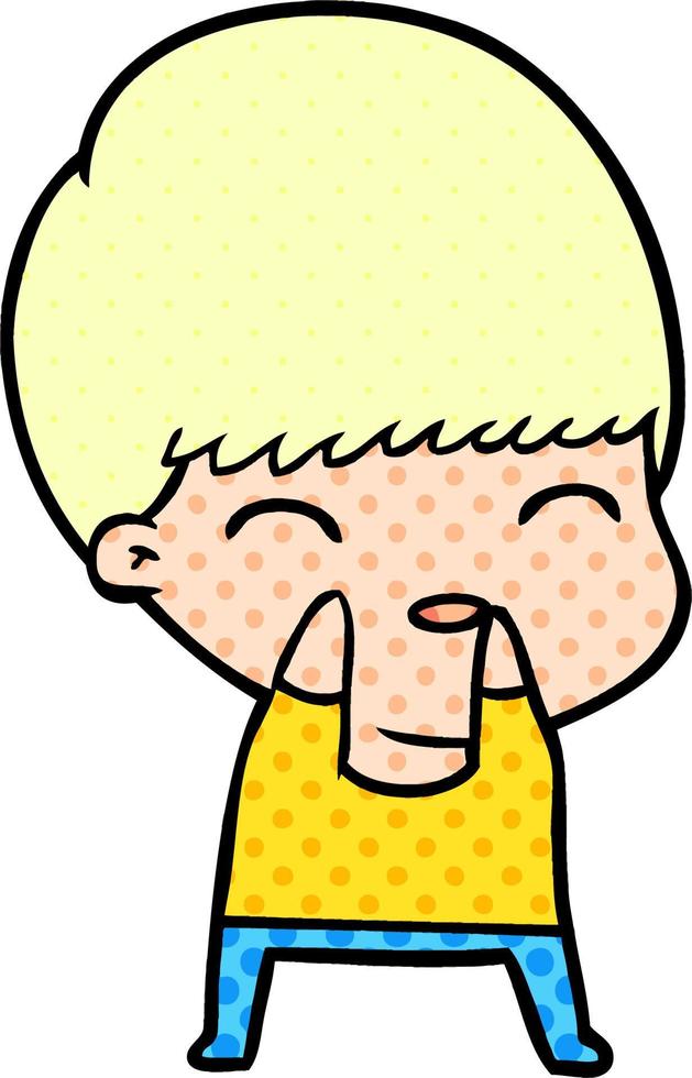 happy cartoon boy vector