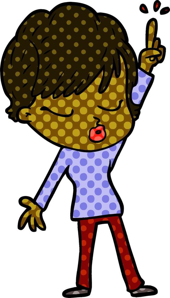 cartoon woman with eyes shut vector