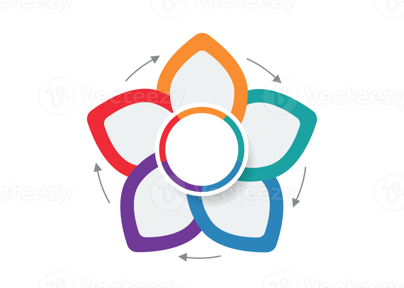 Five steps colorful object for infographic template. png