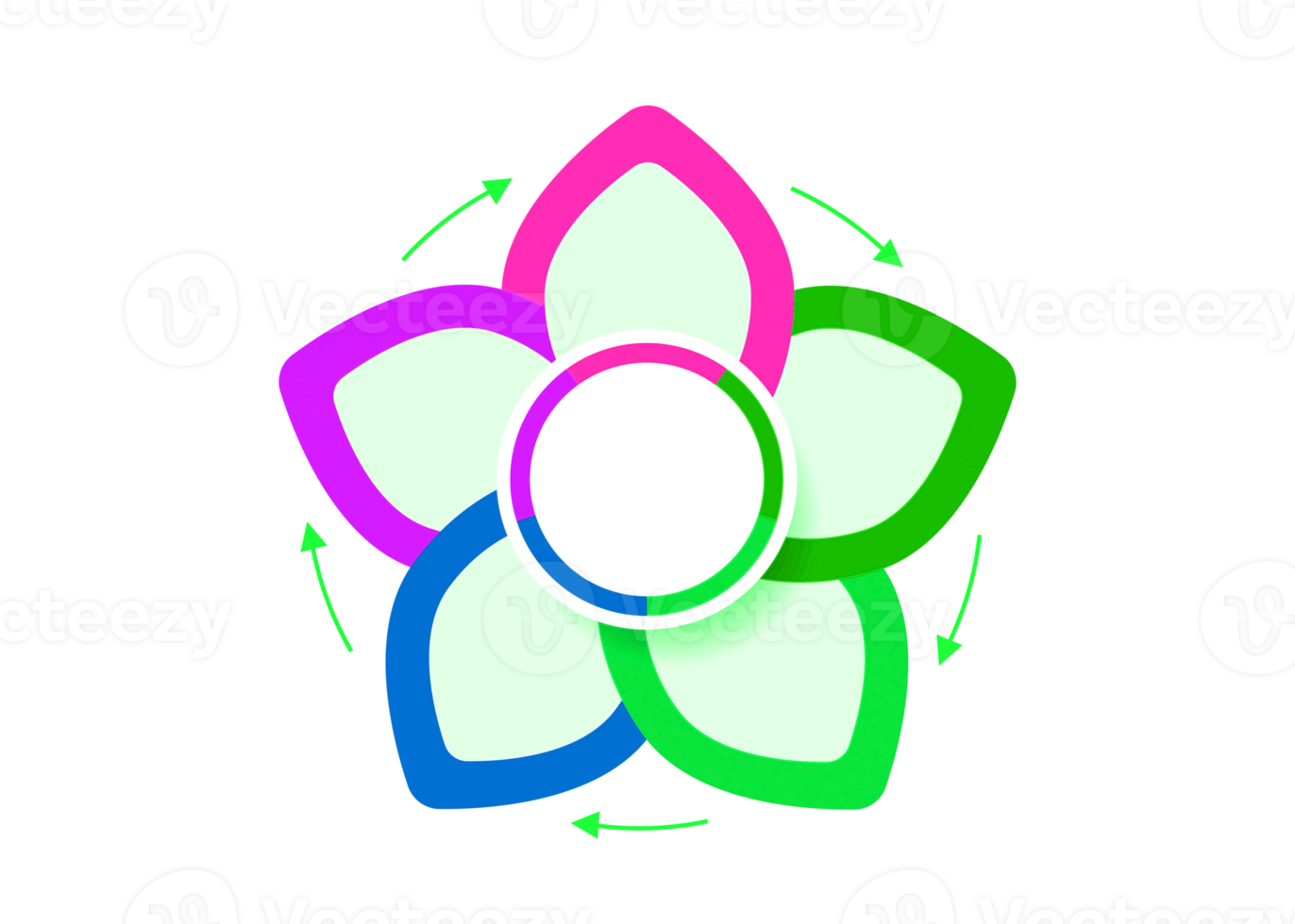 Five steps colorful object for infographic template. png