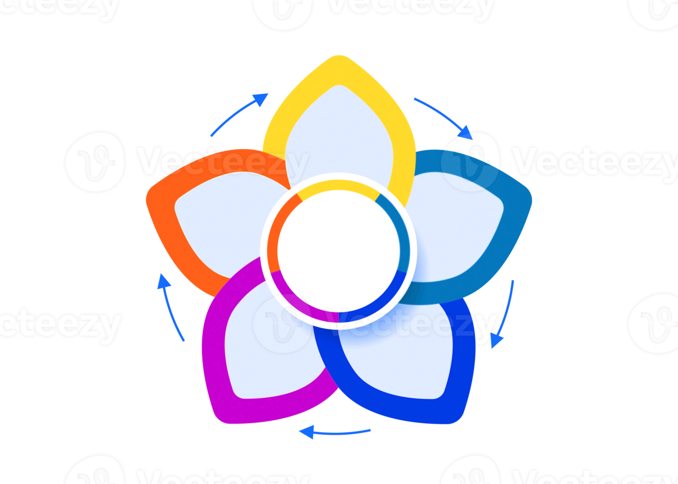 Five steps colorful object for infographic template. png