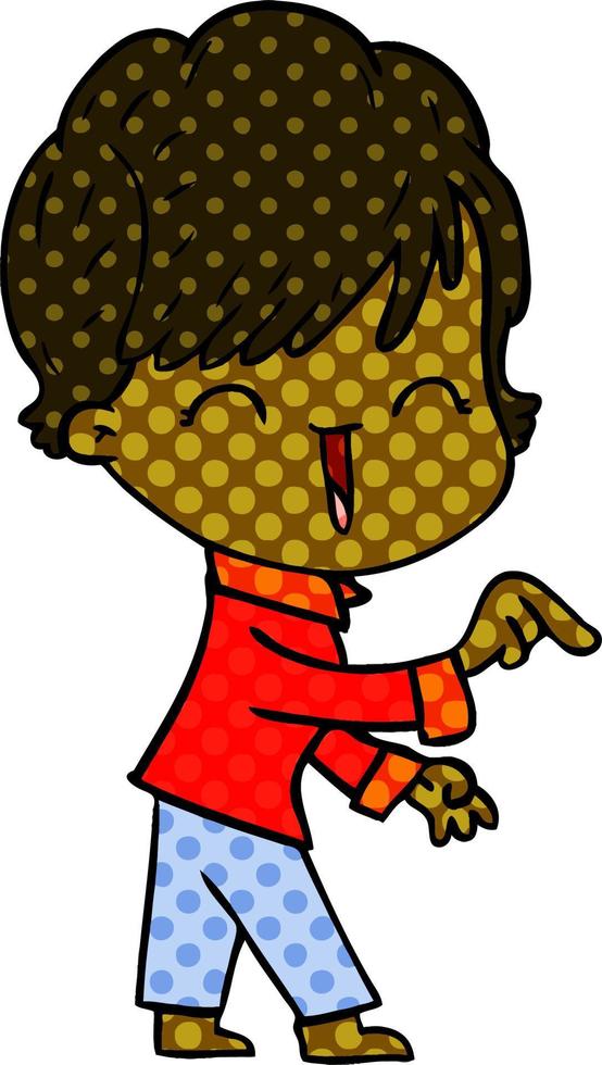 cartoon laughing woman vector