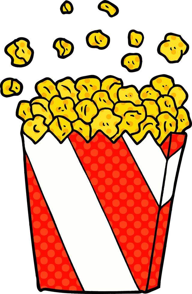 cartoon cinema popcorn vector