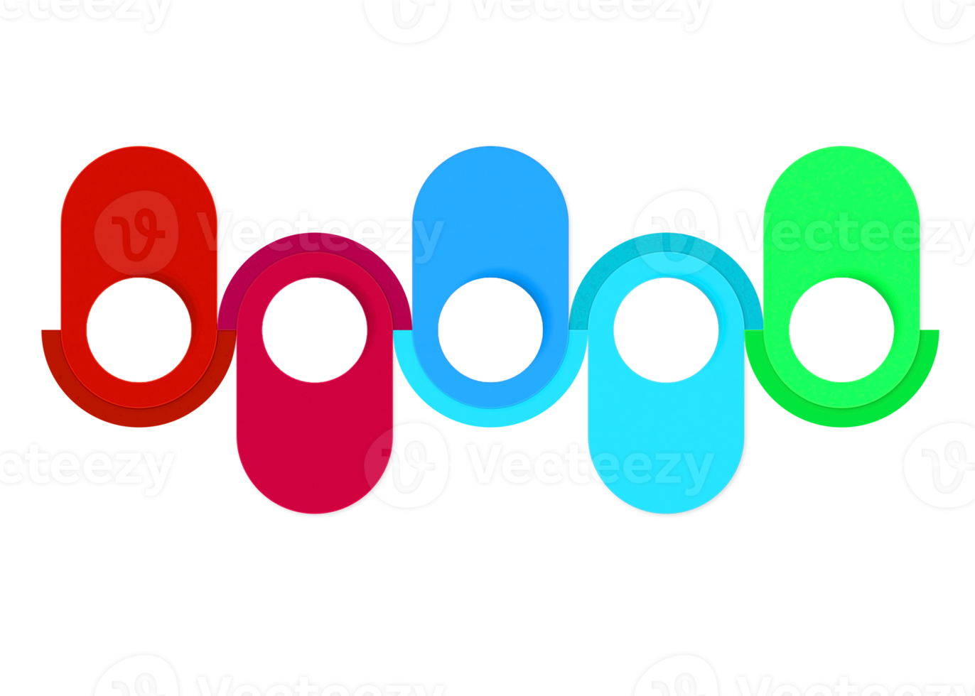 Five steps colorful object for infographic template. png