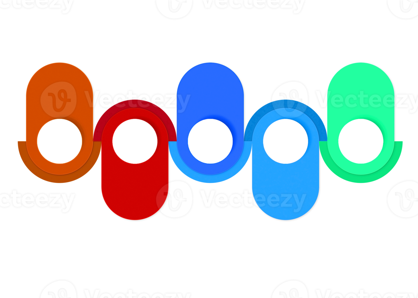 Five steps colorful object for infographic template. png