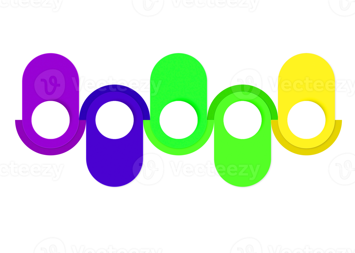 Five steps colorful object for infographic template. png